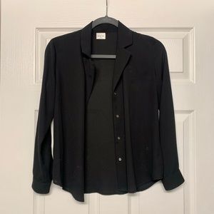 From Aritzia: Babaton XS Black Silk Button Down